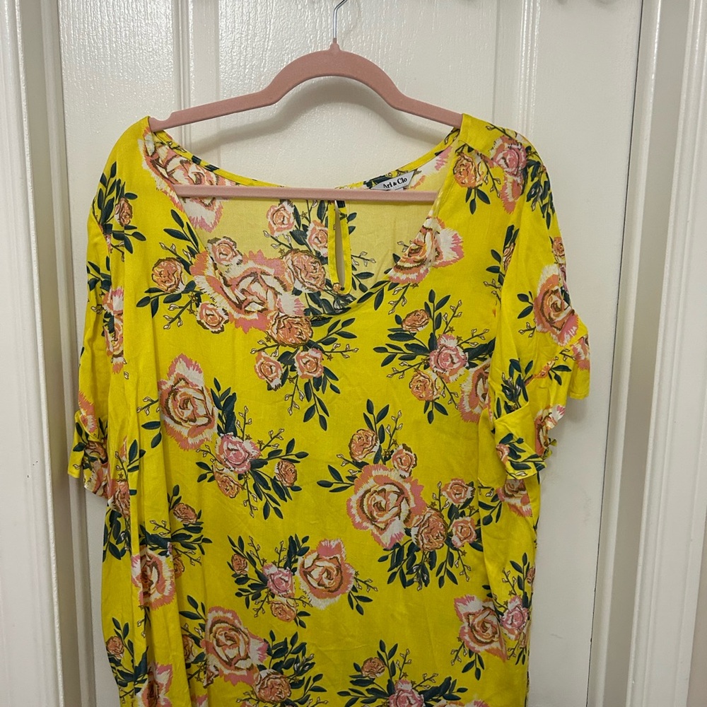 Floral Yellow Top